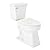 Signature Hardware 482466 Benbrook 1.28 GPF Two Piece Elongated Toilet - ADA Compliant, Elongated Seat Included - White/Chrome Lever