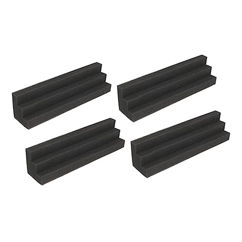 4 Piezas Paneles Acústicos en Cuña para Grabación y Cine en Casa Negro miniatura 1