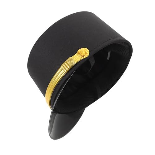 Chapeau de chef de train adulte noir pour réussir votre costume de scène sans effort
