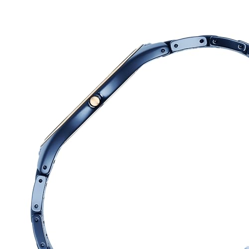 EDGE Store Titan Edge Bicolour Quartz Blue Dial Ceramic Strap Watch - Image 5