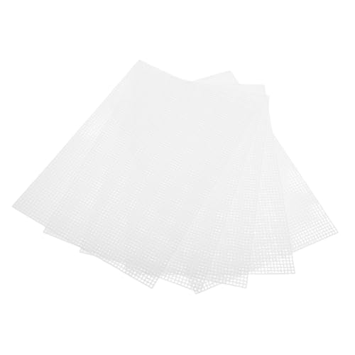 Beatifufu 5 Pack Plastic Mesh Sheets for Embroidery Cross Stitch Canvas 30x20cm DIY Yarn Crafts Handmade Sewing