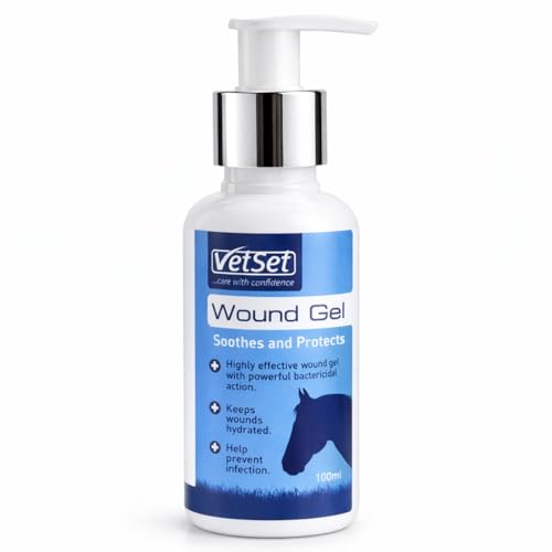Wound Gel for Dogs, Horses, Cats & Livestock 100ml | Herbal Antibacterial & Antimicrobial Hydrogel Wound Care |Soothes & Protects Cuts, Grazes, Bites & Irritations by VetSet
