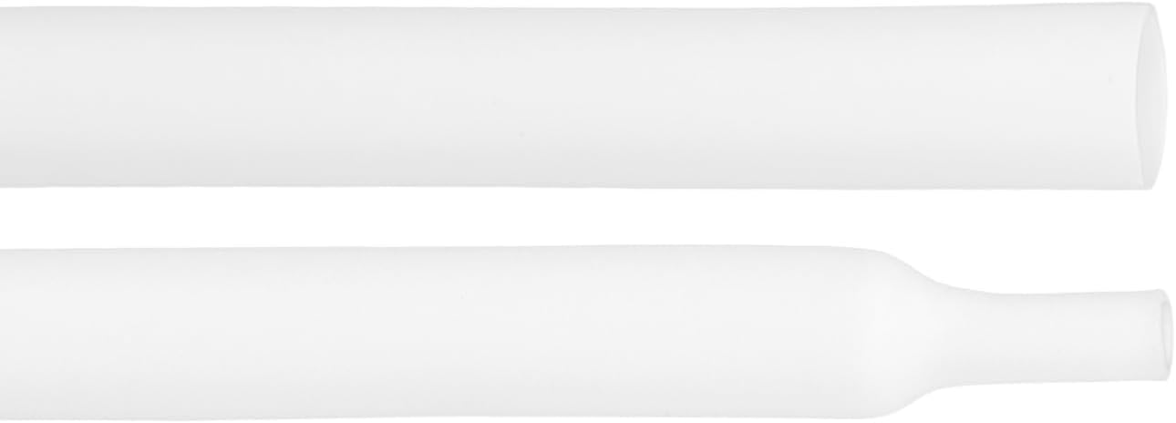 Heat Shrink Tubing, 10ft 3:1 Ratio Heat Shrink Tube, Waterproof Adhesive Lined Heat-Shrink Tubing for Wires, Insulation Sealing Oil-Proof Wear-Resistant (White, 1.54"(39mm))