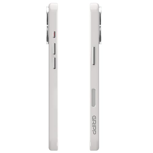 Image of GRIPP Flex Case Compatible with Mag-Safe for iPhone 17 | 6ft Drop-Tested with D30 Tech, Transparent Back, Scratch Resistant, Anti-Yellowing, Raised Camera Edges, Anti-Slip Back Cover - White