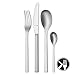 Produktbild WMF Linum Besteckset, 6 Personen, 24-teilig, Monobloc-Messer, Cromargan protect Edelstahl mattiert, extrem kratzbeständig, spülmaschinengeeignet