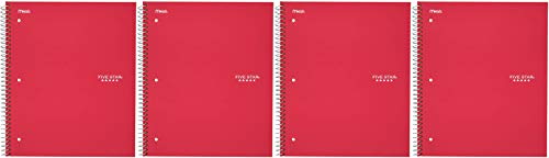 Five Star Spiral Notebook, 1 Subject, College Ruled Paper, 100 Sheets, 11