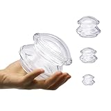 JT 4 Sizes Cupping Kit for Massage Therapy Househould & Reusable Massage Cups, Chinese Silicone Cupping Set and Massage Tools for Cellulite, Muscle Pain Relief and Relaxation