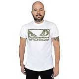 Bad Boy Stacked Mens MMA T-Shirt - White/Camoflauge (US, Alpha, XX-Large, Regular, Regular, White/Camoflauge)
