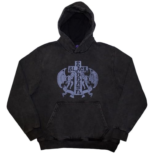 Black Sabbath Angels Pullover Stone Wash Sweat-Shirt À Capuche Size M