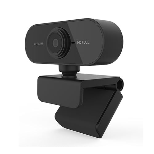 INDOTEAM Webcam with Microphone | 1080p Full HD Web Cam | USB Camera for PC Laptop Mac | Full-HD 1080p Webcam with Microphone | Plug and Play HD Video Web Camera - Laptop PC and Mac Computers (Black)