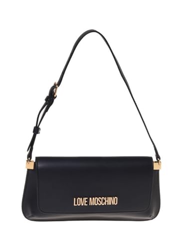 Moschino Borsa Donna Love Piatta a Spalla in Ecopelle Nero BS25MO37 JC4058PP1MLO0000, black, Einheitsgröße