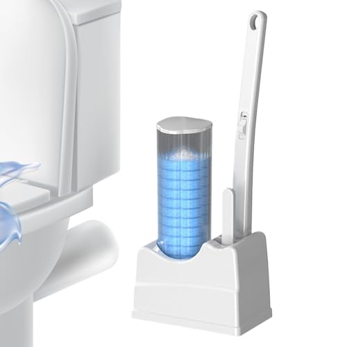 便器 ブラシ と ホルダー,汚れ落とし スクラバー 交換用 ヘッド 付き | トイレブラシホルダー | 浴槽 洗面台 バスルーム 床 バスタブ 用