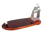 chiner | Jamonero TorreMaster | Grande, Bicolor, 23x59x26cm, 4kg, Madera tratada | Giro 360°, Posiciones basculantes, herrajes de Aluminio | Corte preciso y Seguro