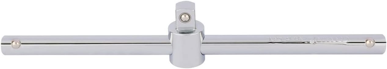 Draper 16789 1/2-Inch Square Drive Polished Chrome Sliding Tee Bar, Blue