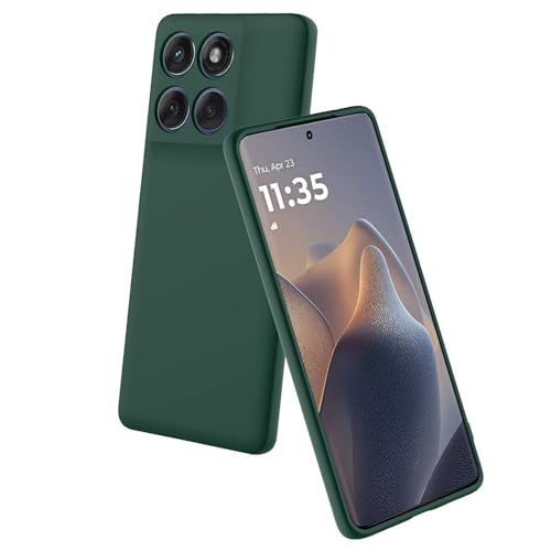 Image of Back Cover Compatible with Motorola Moto Edge 70 Fusion 5G | Full Camera Protection | Premium Liquid Silicon Case | Flexible Bumper Case for Motorola Moto Edge 70 Fusion 5G (Green)