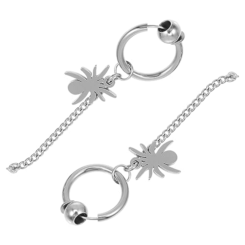 Chaînes d'oreille en titane pour femme, boucles d'oreilles pendantes chic