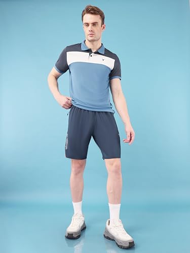 Image of TECHNOSPORT Mens Regular Fit Solid Shorts for Gym, Workout & Sports with Anti Microbial, Techno Dry