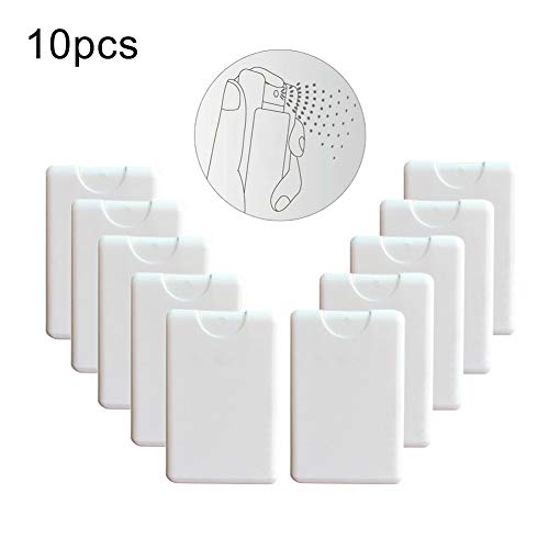 Takefuns - 10 botellas de 20 ml para perfume, contenedor de cosméticos vacío, portátil, perfumes, aceites esenciales, forma de tarjeta, herramientas de maquillaje esenciales para viajes