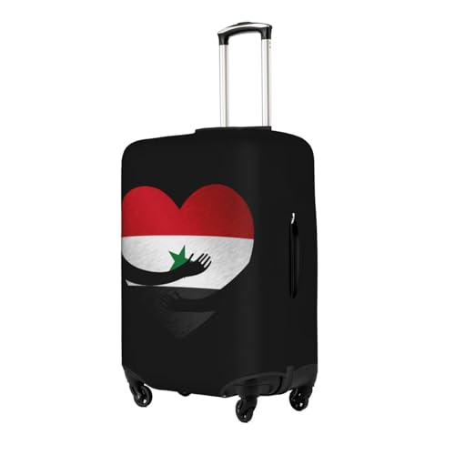 Travel Luggage Cover Yemen Yemenese Flag Heart Fashion Washable Baggage Suitcase Protector Fit For Luggage X-Large2