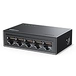 UGREEN Ethernet Switch,5 Port Gigabit Ethernet Splitter, Plug & Play, Wall Mount & Desktop Network Switch Hub, Unmanaged, Compact, with LED, Fanless Quiet, for Internet Cable, Laptop, Router, NAS