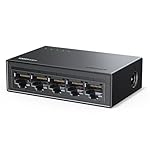 UGREEN Ethernet Switch, 5 Port Gigabit Ethernet Splitter, Plug & Play, Wall Mount & Desktop Network Switch Hub, Unmanaged, Compact, with LED, Fanless Quiet, for Internet Cable, Laptop, Router, NAS