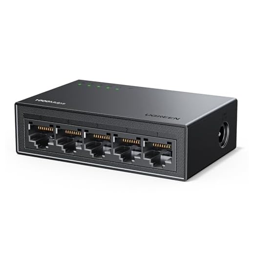UGREEN Ethernet Switch, 5 Port Gigabit Ethernet Splitter, Plug & Play, Wall Mount & Desktop Network Switch Hub, Unmanaged, Compact, with LED, Fanless Quiet, for Internet Cable, Laptop, Router, NAS