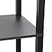 Simple Designs LF1037-BLK Floor Lamp Etagere Organizer Storage Shelf with 2 USB Charging Ports, 1 Charging Outlet and Linen Shade, Black