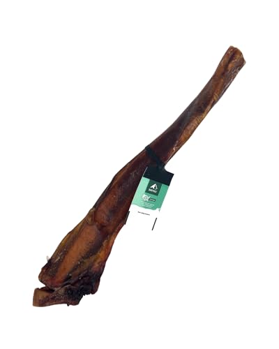 BARKN BIG 12 Inch Monster Bully Sticks for Large Dogs - Colossal Bullarge Size - Made in USA - Single Ingredient Dog Chew - Super Premium Pizzle Sticks - Jumbo Beef Pizzles for Large Breeds - 1 ct