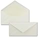 Produktbild 50 x DIN Lang Briefumschläge Creme - mit cremefarbenem Seidenfutter - 11 x 22 cm - 80 g/m² - Nassklebung - Ideal für Einladungen, Weihnachtskarten, Glückwunschkarten aus der Serie Farbenfroh