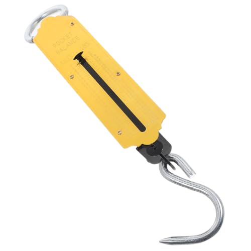 DECHOUS Báscula Colgante Mecánica Portátil de 2 Piezas con Gancho Metálico, Capacidad 100kg, Medición Precisa para Pesaje de Peces y Uso al Aire Libre