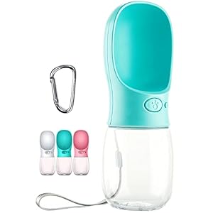 DEYACE Dog Water Bottle Portable Leak Proof Puppy Water Dispenser for Outdoor Walking Hiking Travel 12OZ 19OZ Food Grade Plastic BPA Free