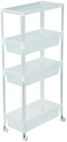 Amazon すき間ワゴン 4段 ミドル 5x42xcm キッチンワゴン 収納カート オンライン通販