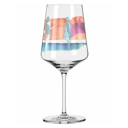 RITZENHOFF 2841009 Aperitif Glass 500 ml - Summer Rausch No. 9 Series with Colourful Watercolour Motif - Made in Germany