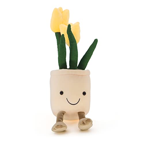Religes Succulents Plush Toy, Cute Stuffed Potted Plants Plush Doll, Gifts Toy For Kids Boys (Tulip - Yellow) #TOP9