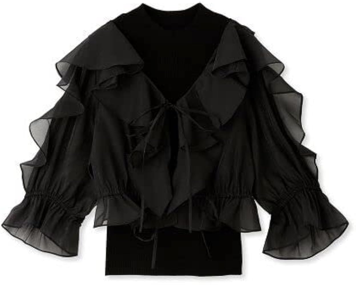 SNIDEL 新品タグ付 USAGI ONLINE限定 フリルニットプルオーバー USAGI ONLINE限定】フリルニットプルオーバー（ニット）｜SNIDEL