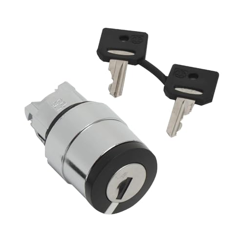 Bouton tournant ZB4BG412 en métal robuste avec clé 421E Harmony XB4 pour pupitre industriel