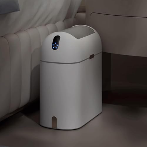 Cubo de basura con sensor automático para baño y hogar inteligente 7