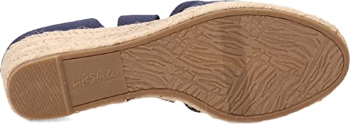 LifeStride Women's Kascade Espadrille Wedge Mary Jane Flat, Navy, 9 Wide by LifeStride - Image 6