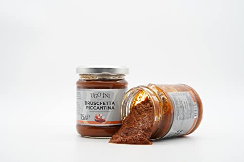 Bruschetta piccantina, salsa di pomodoro piccante senza glutine 180 gr - Ugolini Gourmet