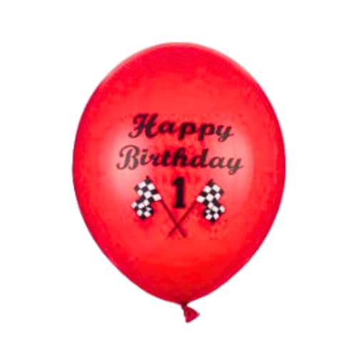 Image of Party Decorz Racing Car Balloon Set of 7 Pcs (1pcs Racing Car Foil Balloon + 4pcs Car Printed Balloon + 4pcs Chrome Balloon) For Racing Car Theme, Birthday Party Decoration
