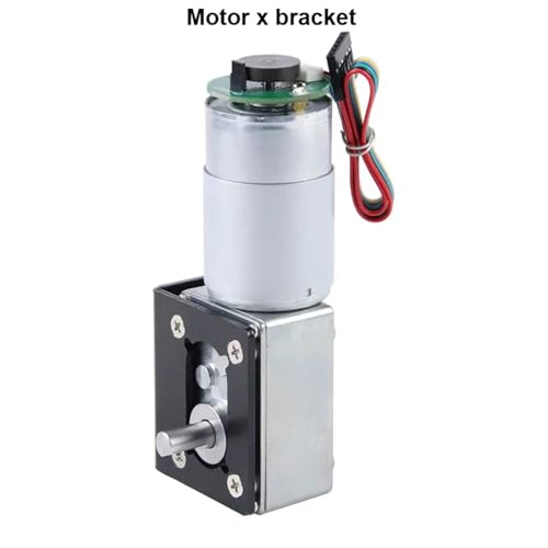 Moteur réducteur autobloquant à vis sans fin 12V 80rpm avec support de montage - 5