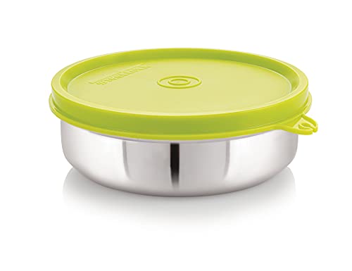 STEELLOCK Stainless Steel Airtight Container | Leak Proof Container/Storage/Lunch Box with Lid | BPA Free, Durable & Rust-Proof | SL-31-set of 4, 350ml each, Green