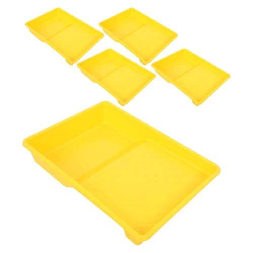 KOMBIUDA Kit Vaschette per Vernice in Plastica 5 Pezzi 145X11X22 Pollici Vaschetta per Rullo di Vernice Riutilizzabile per Pittura Murale Ristrutturazione Casa e Progetti Fai da Te
