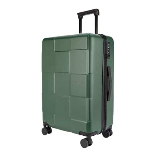 Suitcase Luggage Suitcase Double-Layer Zipper Password Box Trolley Case Universal Wheels Silent Boarding Case Suitcases Large(Green,20in)