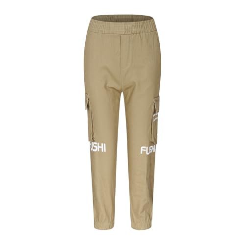 Boys Cargo Joggers Pants Kids' Stretch Elastic Waist Casual Jogging Trousers Bottom for Kids 4-5 Years3