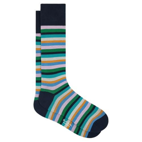 Paul Smith Kahlo Stripe Socks. Multicolour Pink Mustard Green. One Size