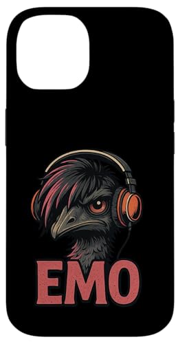 Emo Emu Vibes �I���^�i�e�B�u �o�[�h �w�b�h�t�H���t�� ���g���f�U�C�� �X�}�z�P�[�X iPhone 14 �p