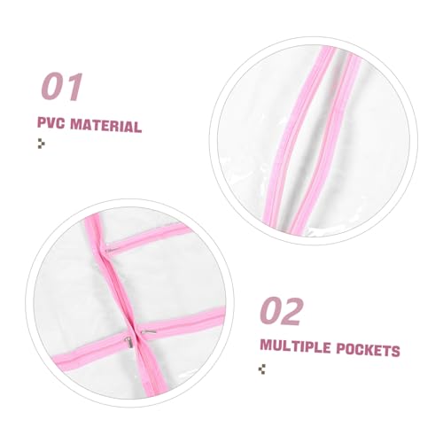 Garment Bag Transparent Dustproof Clothes Storage Bag with Multiple Pockets for Dance Costumes Suits and Outfits for Travel and Competition3