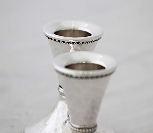 Nadav Art Avi Nadav Small Size Sterling Silver Shabbat Candlesticks With Handmade Filigree Decoration thumb #1