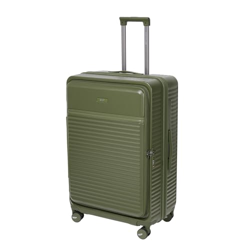 Image of VIP FLEX9010 Expandable Check-in Trolley Bag 78cm | Large | Hard Luggage | 8-Wheel Business Travel Suitcase with 15.6 inch Laptop Compatible | Flushed TSA Lock | 3 Years International Warranty (Green)